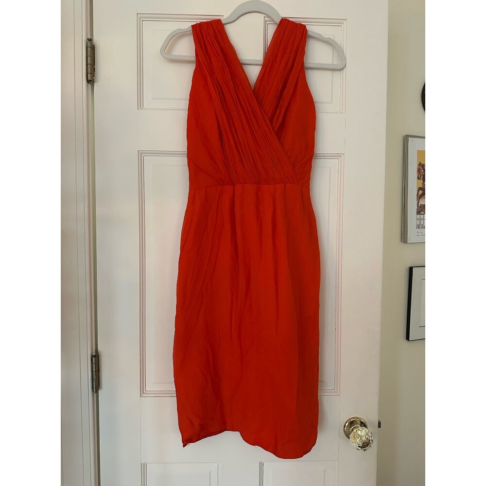 Vintage crepe v-neck cocktail mini dress